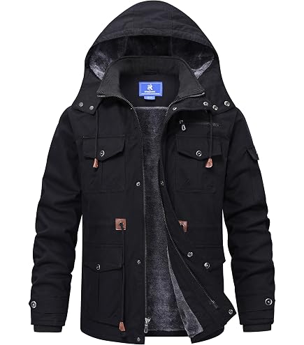 CHEXPEL Tactical Jackets for Men Military Winter Flannel Work